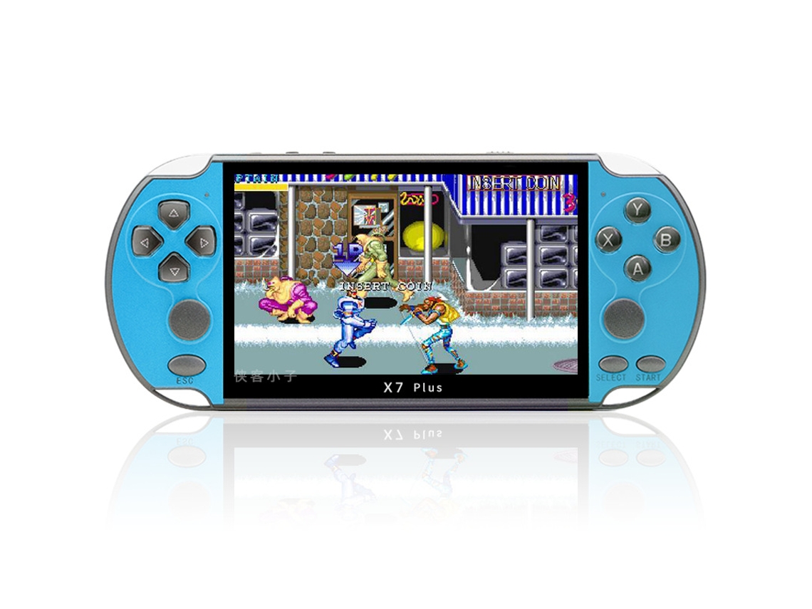 Console de Jogos Portátil X7 Plus com 10.000 Jogos Pré instalados e Tela de 4,3 Polegadas HALINUIA