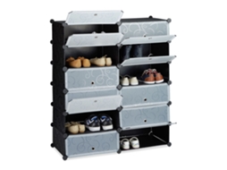 Sapateira Modular De Plástico Com 12 Compartimentos E Portas