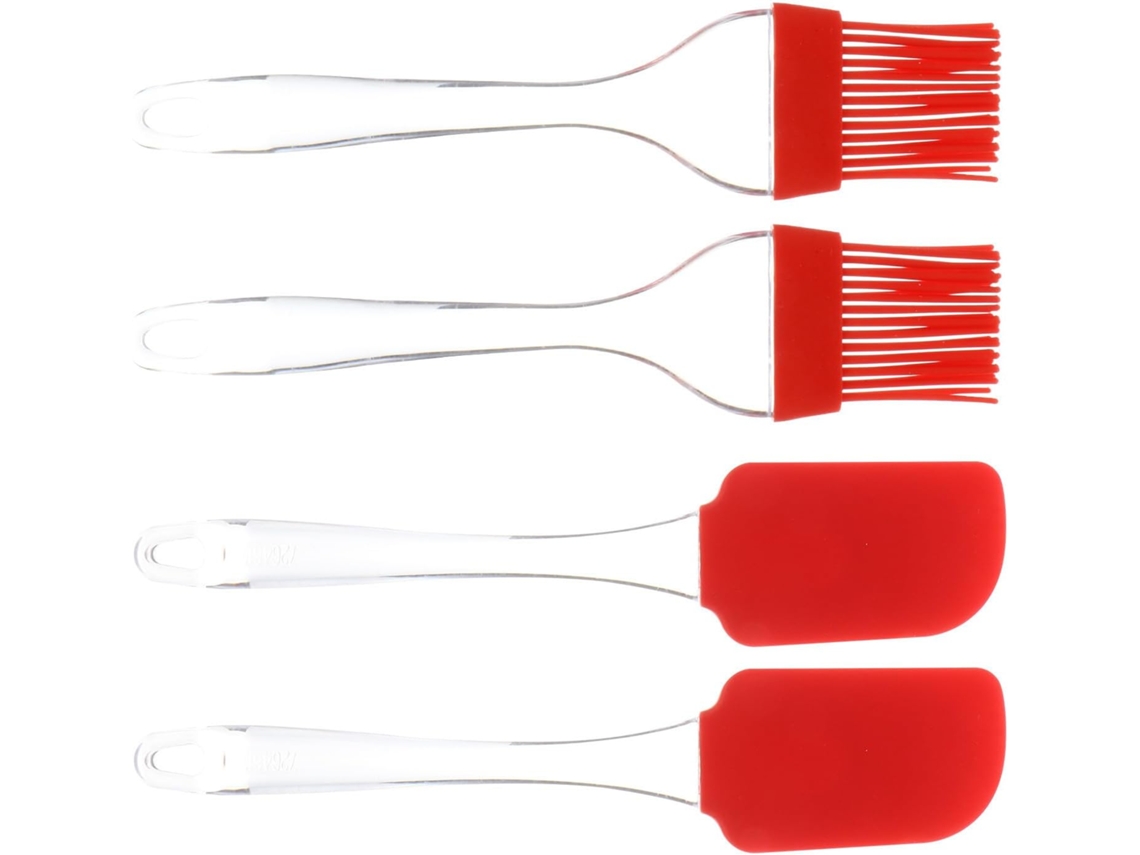Kit de 4 Escovas de Silicone para Grelha e Cozinha,s Ao Calor, Leves e Ideais para Grelhar e Cozinhar na Cozinha, Cor CHABERLU