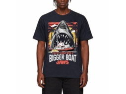 Rockinstone Jaws Movie Ygnabb Navy Adult T-shirt Size:xl