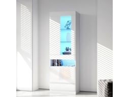 Vitrine Led Branca, Pé, Armazenamento, Buffet.-xm