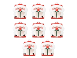 Conjunto De 8 Sacolas De Papel Para Biscoitos, Fofas E Ecológicas, Ideais Para Presentear No Natal Hengjian