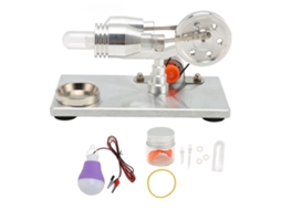 Modelo Motor Stirling Educacional Aço Inox Placa Base