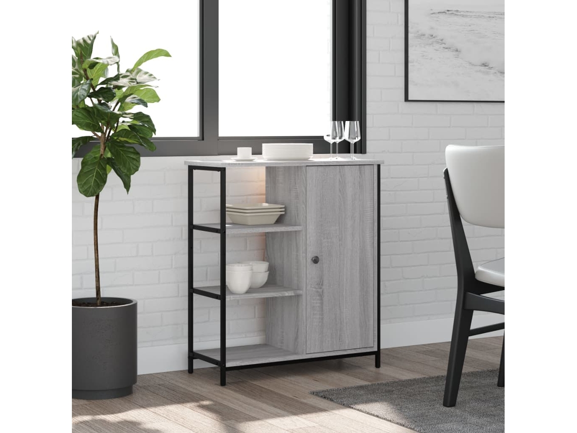 Vidaxl Aparador 70x30x80 Cm Derivados De Madeira Cinzento Sonoma