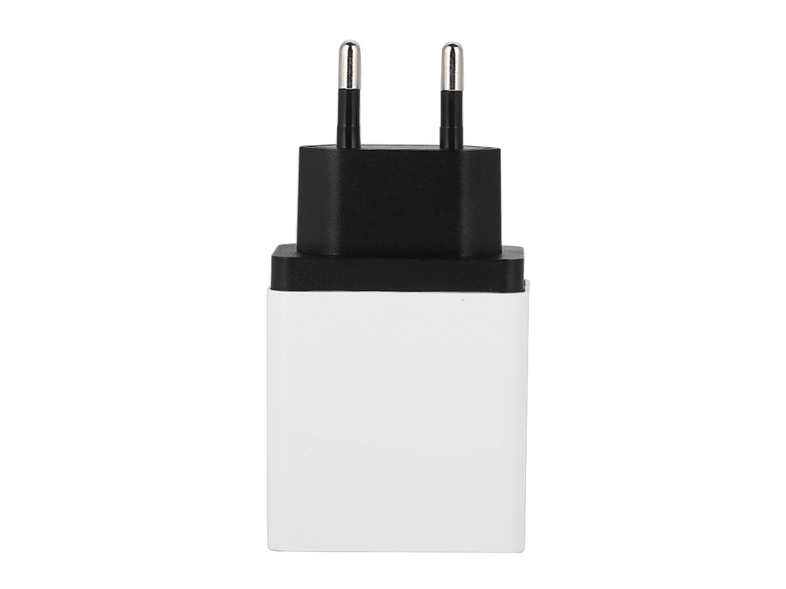 Carregador de Telefone Carregador de Viagem Colorido Plugue Eu 100 240v EOOCOO (carregamento Rápido Qc3.0 com 3 Saídas Usb)