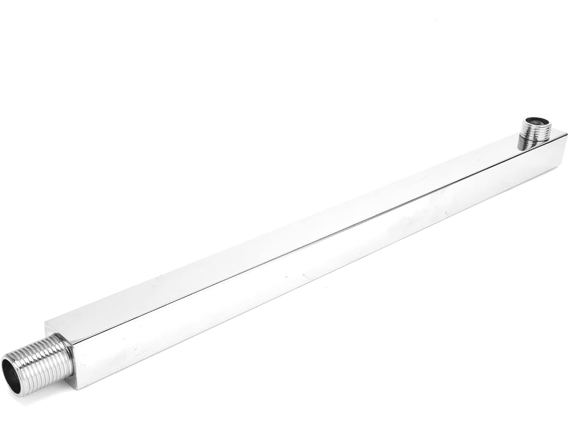 Barra Extensora De Chuveiro Em Aço Inoxidável, Elegante Acabamento Cromado Para Banheiro, Braço De Chuveiro Parede Com