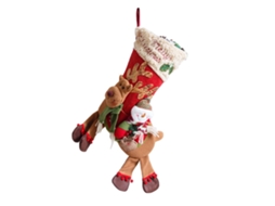 Laxiscreed Meias De Natal Com Cervo Castanho Para Homens E Crianças, Perna Longa, Presente Festivo De Natal