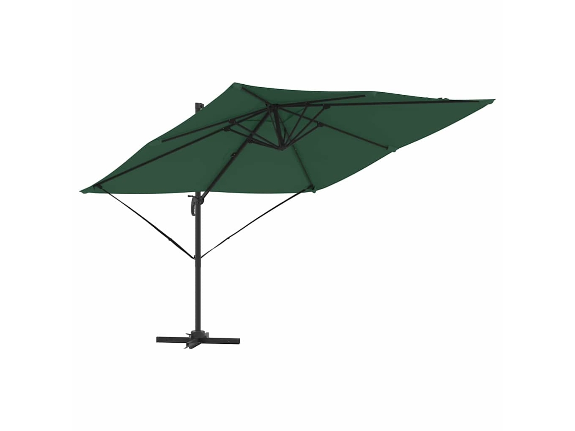 Maison Exclusive - Parasol Roma Verde 286 X 284 X 265 Cm Alumínio E Poliéster