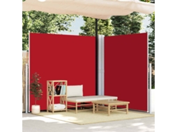 Vidaxl Toldo Lateral Retrátil 220x600 Cm Vermelho