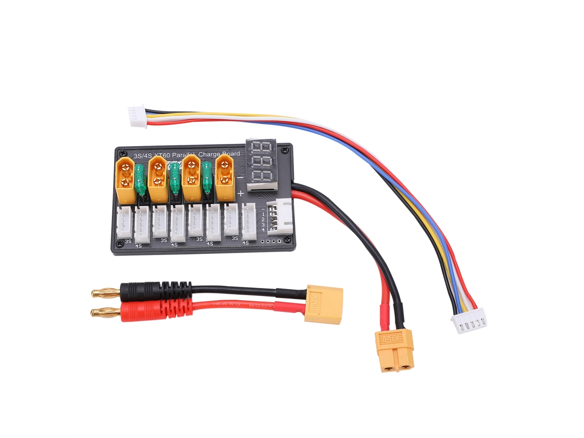 Laxiscreed Placa De Carregamento Paralelo 3s/4s Xt60 Com Cabo De Silicone Para Baterias De Lipo