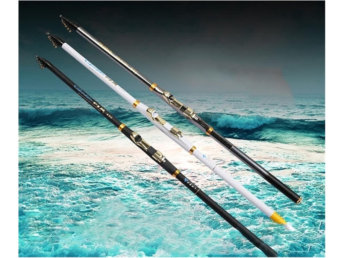 2,7 M 6,30 5,4 Vara Pesca Carbono Arremesso Água Ideal Fácil Montar