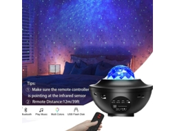 Projetor de Estrelas Led, Lâmpada Galáxia com Alto, Falante e Bluetooth BRILVIBERA