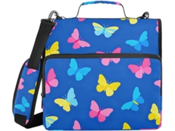Pasta Organizadora Colorida com 3 Anéis e 1,5 Polegadas com Alça, Fácil de Transportar e Ideal para a Escola