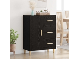 Vidaxl Buffet Carvalho Preto 34 X 69.5 X 90 Cm Derivados De Madeira