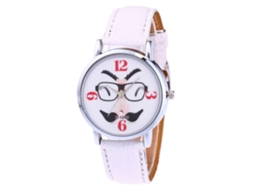Reloj De Pareja De Cuarzo Con Correa De Cuero Pu Zhoulianfa (blanco)
