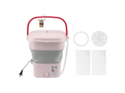 Máquina de Lavar Compacta e Dobrável 11,5l para Casa, Viagem e Dormitório, Liga Us 110v Pink LAXISCREED