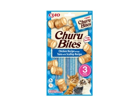 CHURU Cat Bites Receta de Atún Con Vieira 12X3X10 Gr