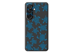 Capa Traseira De Tpu Com Borda Reta E Estampa De Tartaruga Azul Para Samsung Galaxy A36 5g, Preta