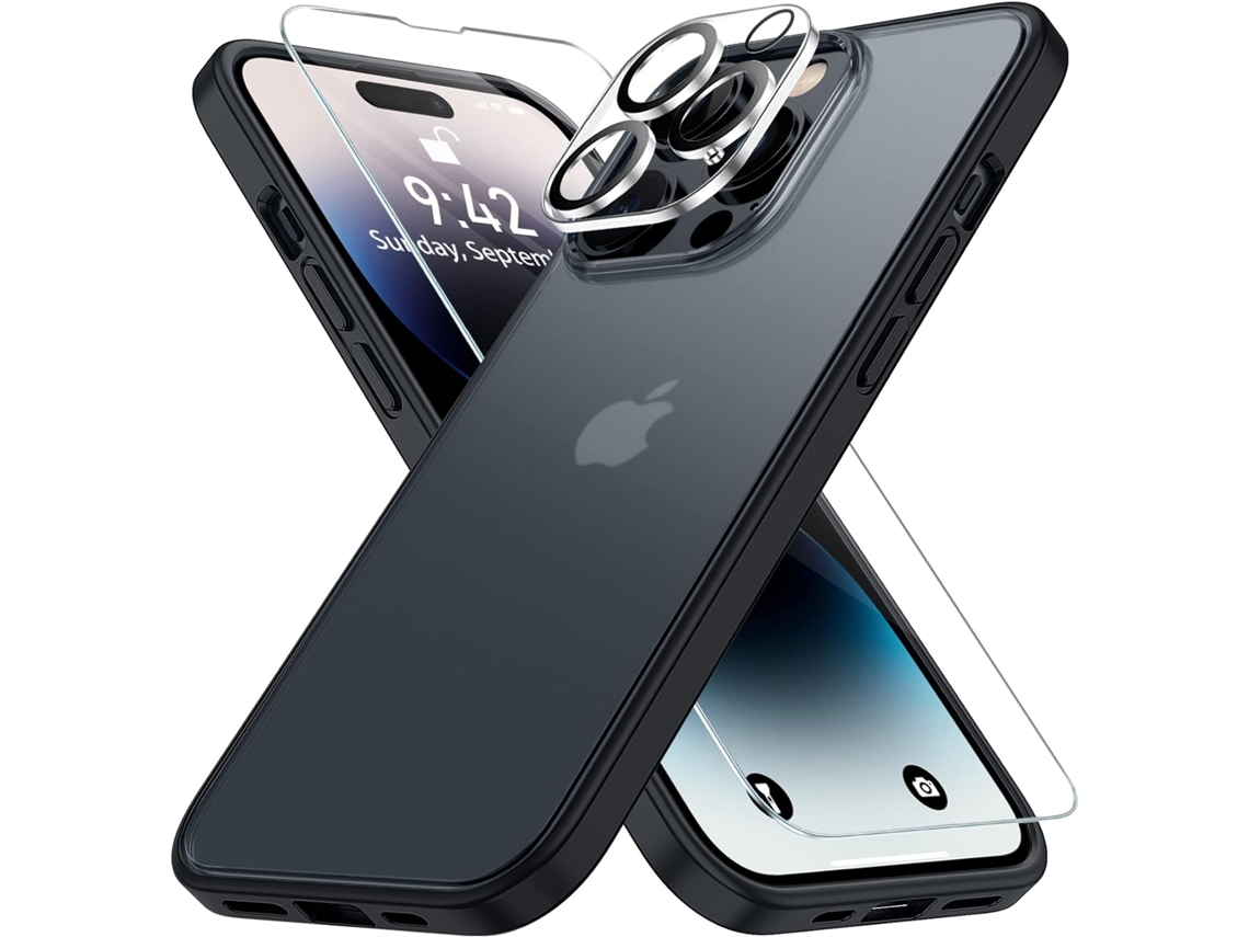 Película de Ecrã Protetora Protetoras Protetores Câmera Translúcida para iPhone 14 Pro HONGWE.