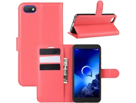 Suporte Protetora Horizontal Textura Lichia Armazenamento para Alcatel Alcatel 1V 2019 HONGWE.
