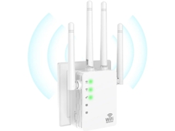 Porta Lan Wan De Banda Dupla De 1200 Mbps, Através De Amplificador De Parede Internet Para Cobertura Estável E Forte Yizhood (branco)