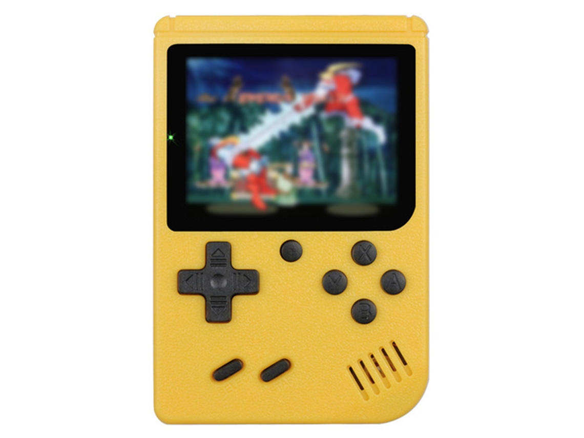 Console Portátil Retrô com 800 Títulos Clássicos, Tela de 3 Polegadas, Amarela AQUAFORGE