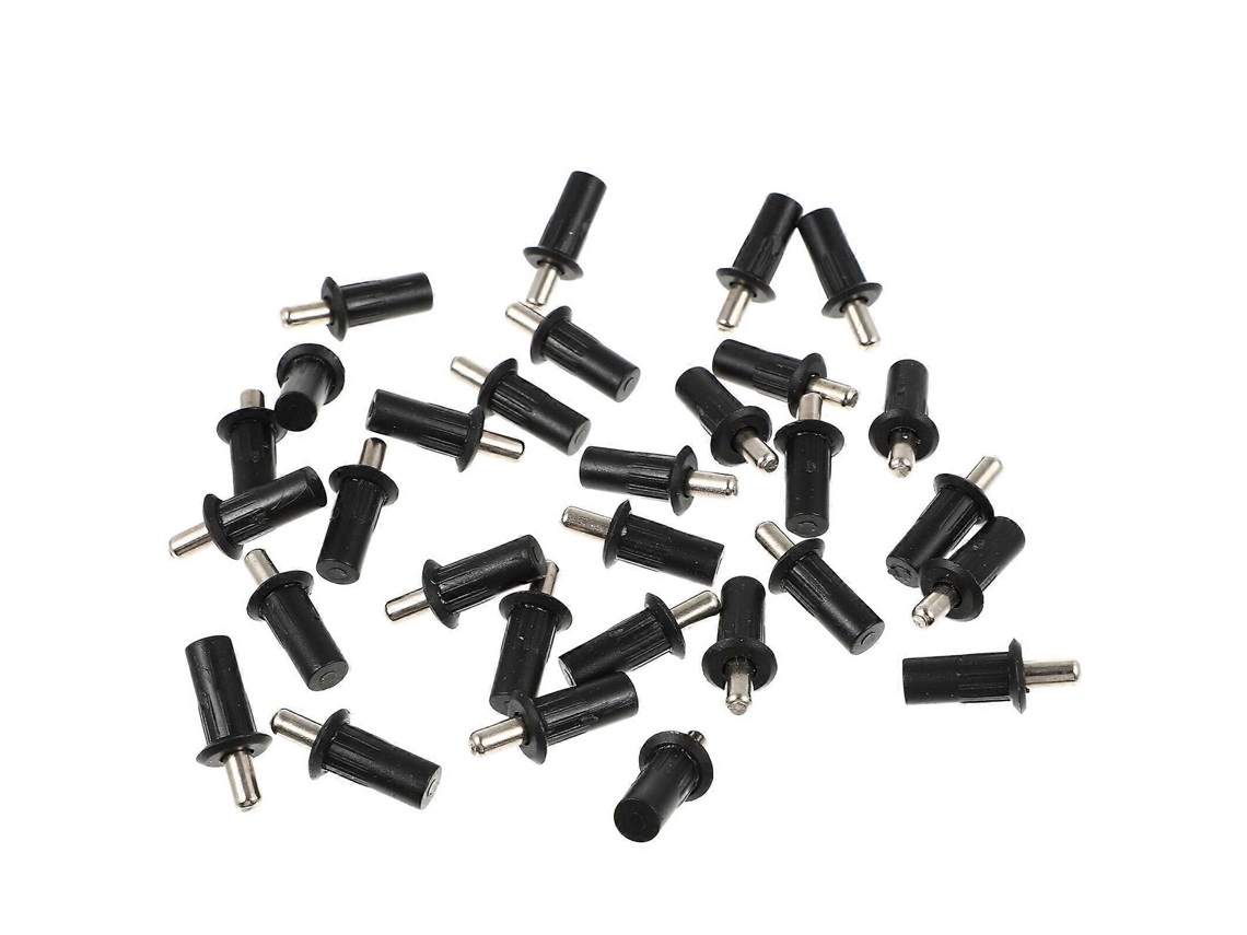 30 Peças Pino Reparação Contraventanas Universal de Ferro Telescópico Parafuso Contraventana 3,3x1cm Negro