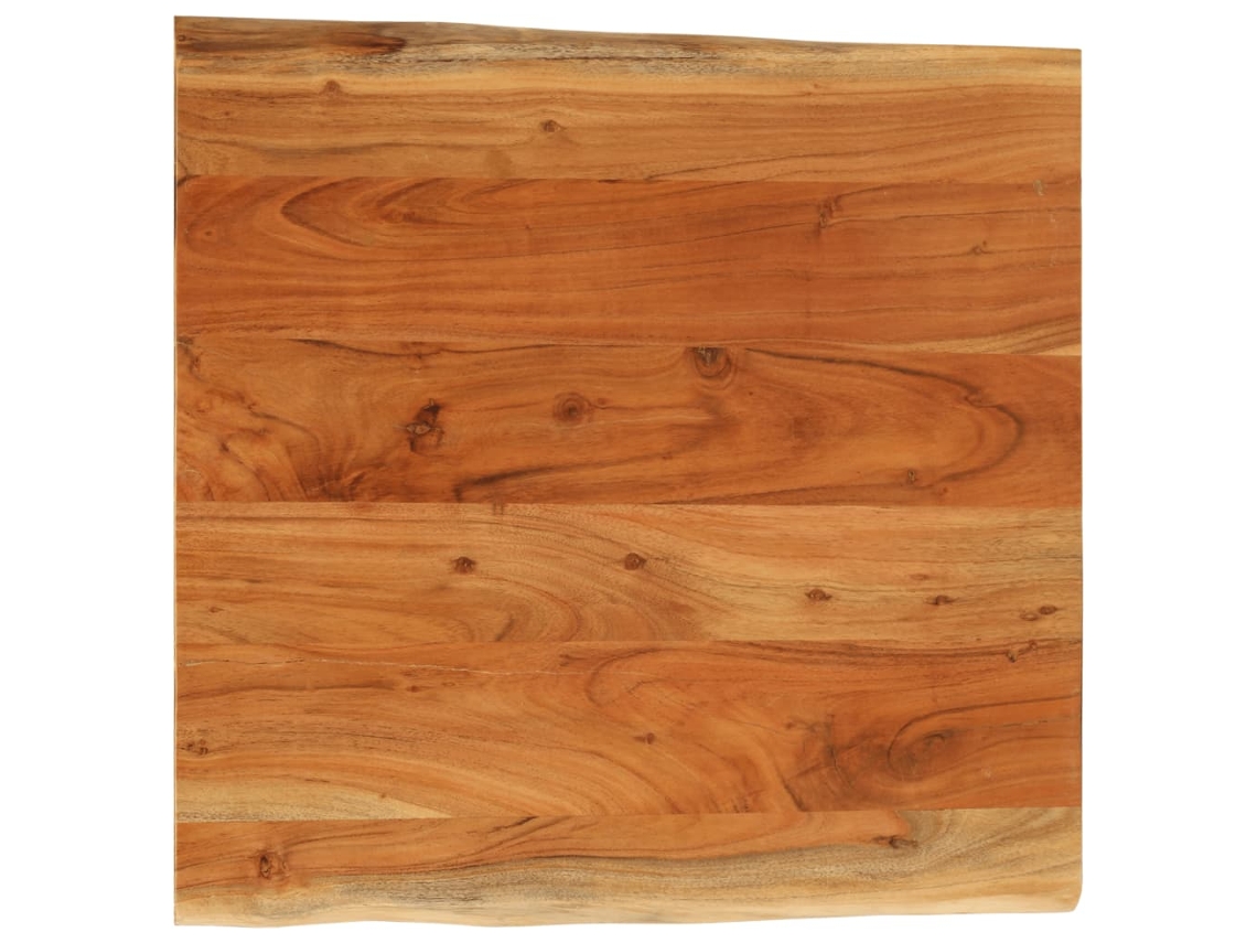 Vidaxl Tampo De Mesa Retangular Borda Viva 80x80x3,8 Cm Acácia Maciça