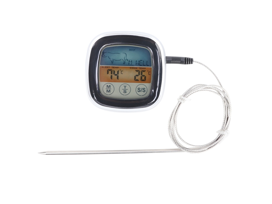 Termómetro Digital Sem Fio Lurelia Para Carne E Aplicação Para Churrasco E Forno, Retroiluminado, Magnético, -10-250°c
