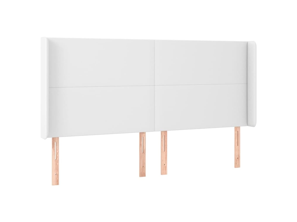 Headboard, Headboards Vidaxl Branco Couro Artificial (183 X 23 X 118/128 Cm)