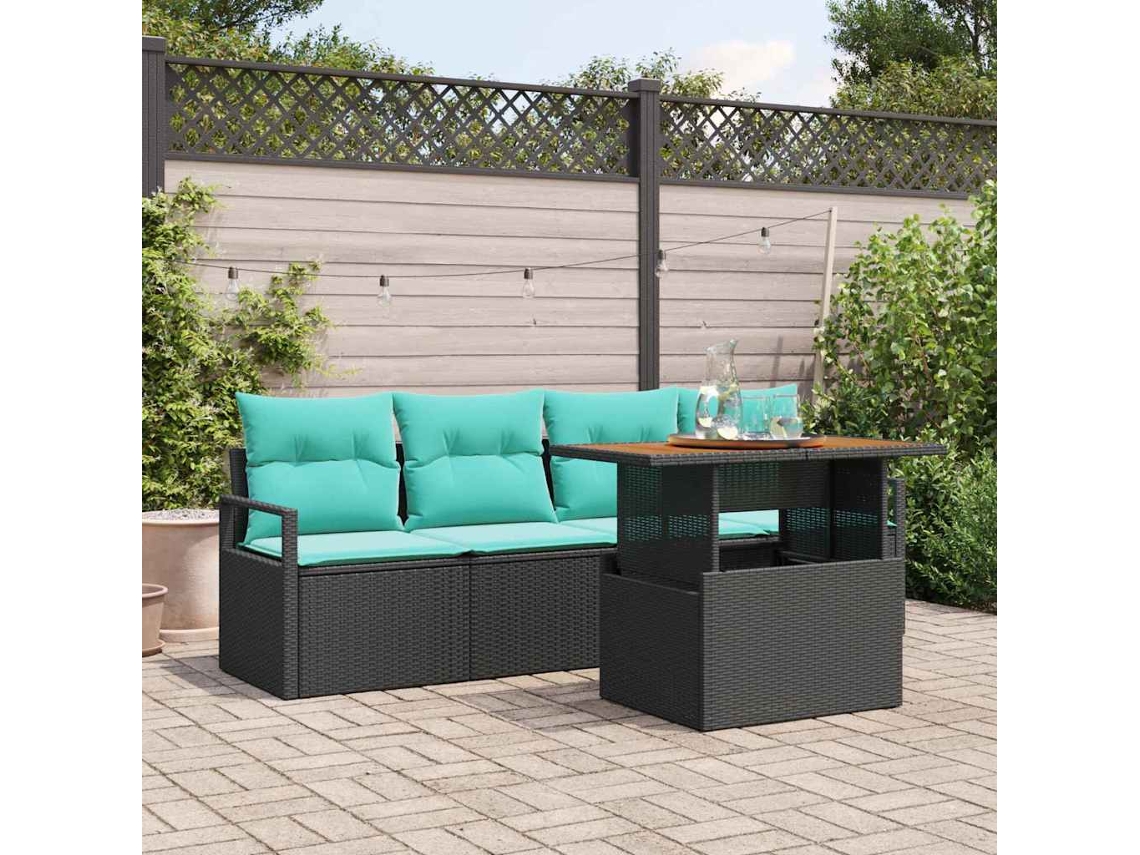 Vidaxl Conjunto De Sofá De Jardim 5 Unid. 4-número De Lugares
