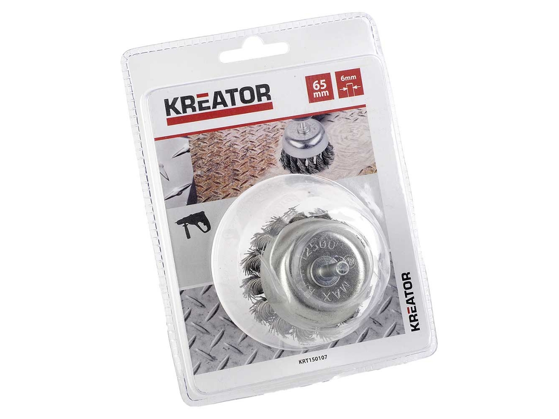 Escova Abrasiva de Aço Trançado 65 Mm Prateadokreator