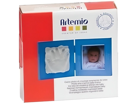 Kit de moldagem de pegadas de bebê - Artémio - Moldura de madeira - Fácil de usar - Inclui instruções explicativas