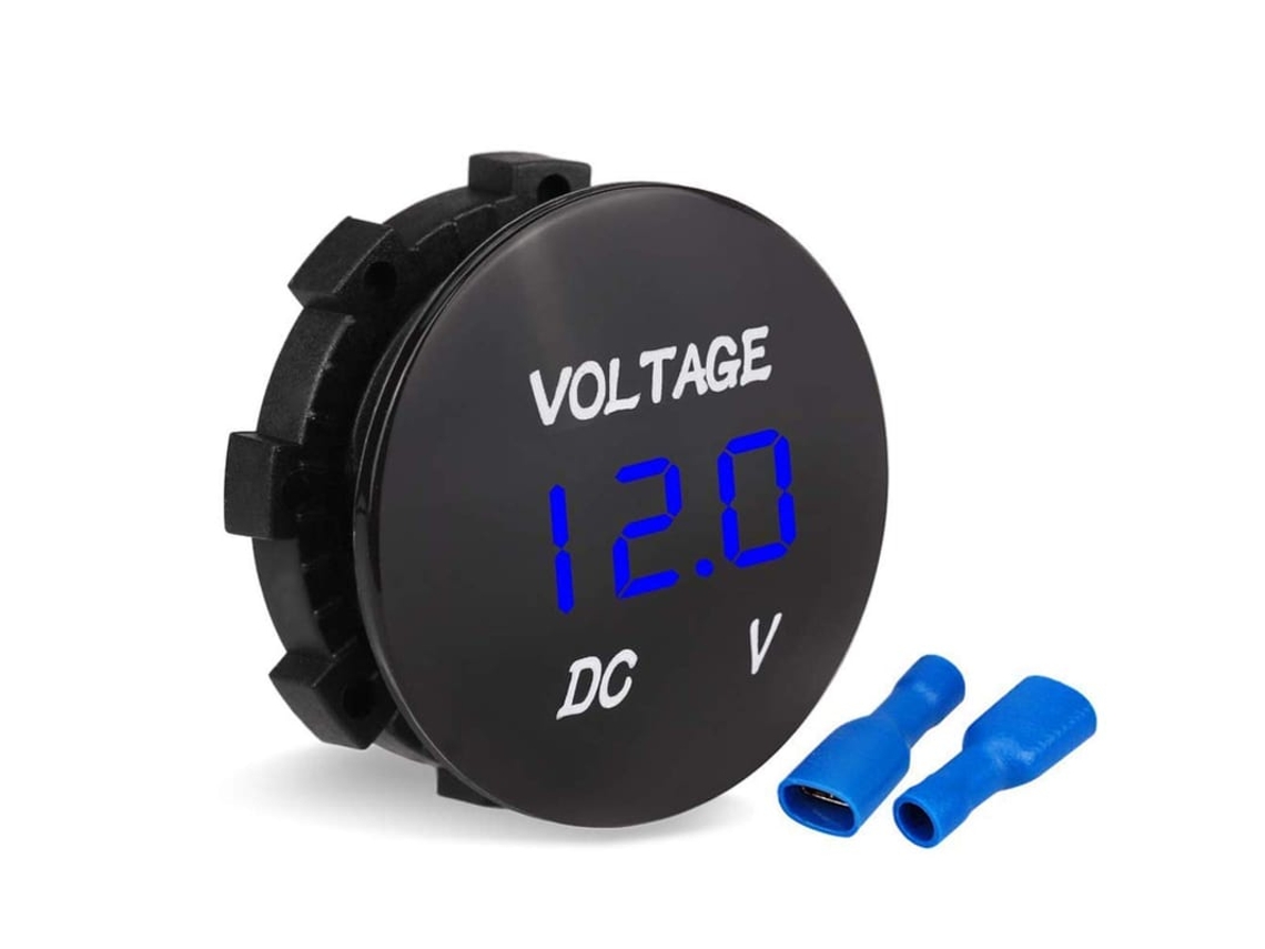 Voltímetro DC 5-48V com display LED digital para carro, motocicleta e barco com certificação CE