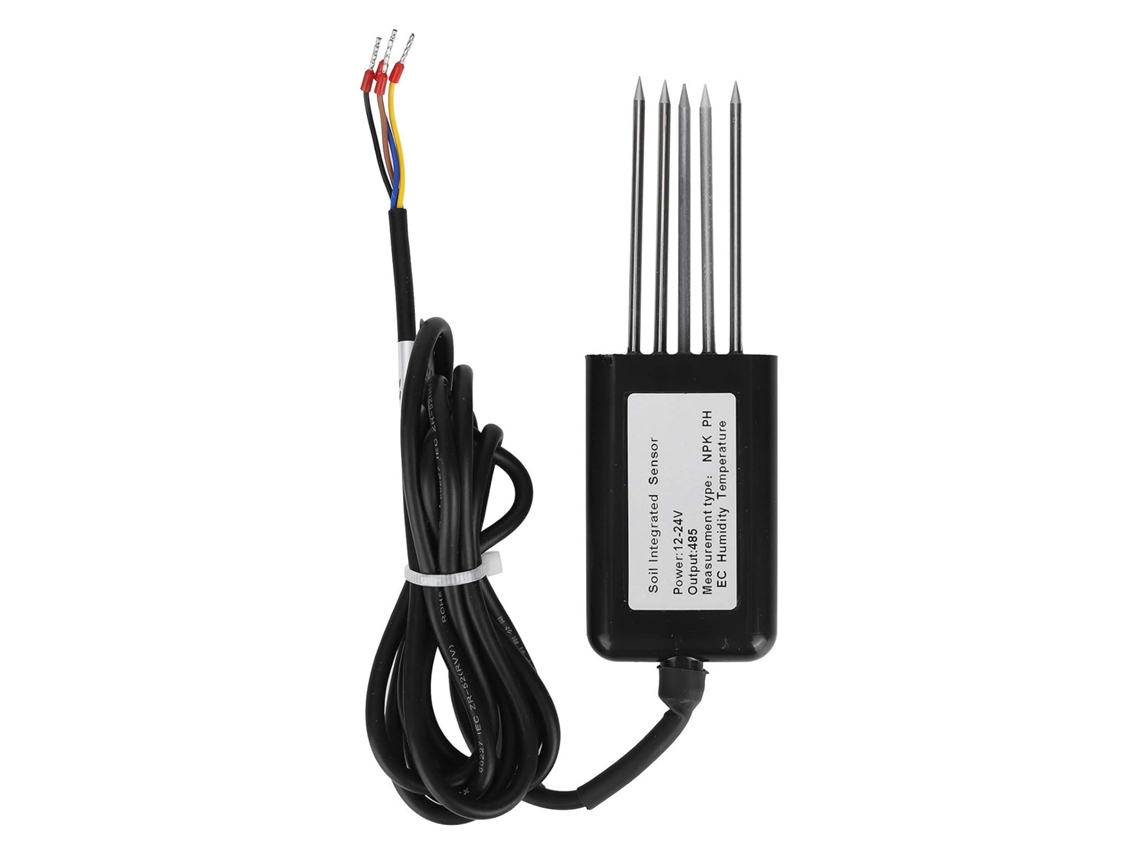 Sensor De Solo Genérico Rs485 Com Múltiplos Parâmetros Para Medição Condutividade, Ph, Npk E Umidade Estufas