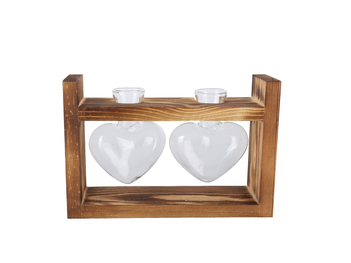 Vaso de Flores com Moldura de Madeira, Decoração S/MARCA