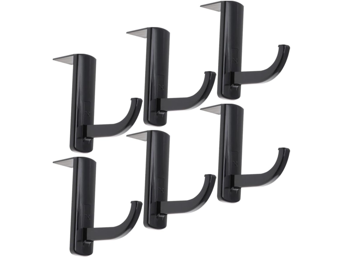 Suporte Para Fone De Ouvido Gamer Besportble Em Plástico Preto, Conjunto De 6 Peças, Ganchos Portáteis E