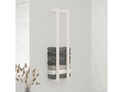 Vidaxl Toalheiro 23x18x110 Cm Pinho Maciço Branco