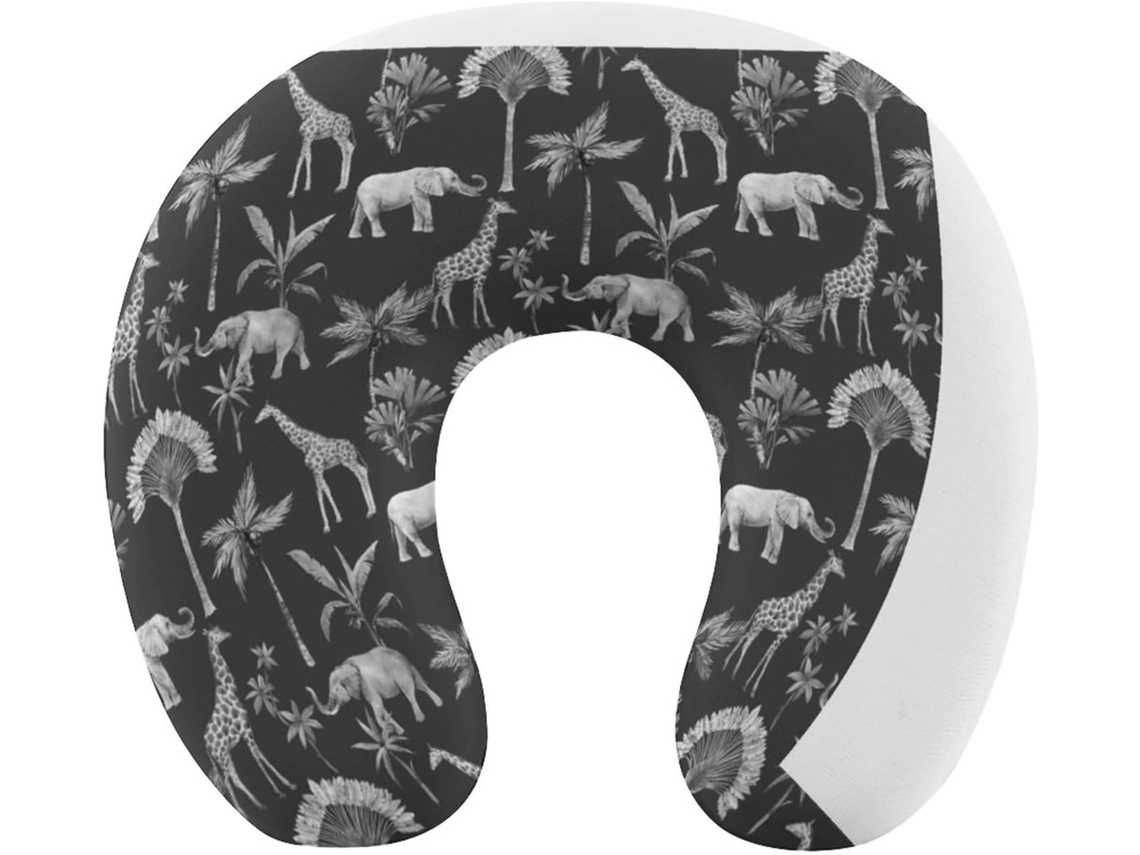 Almofada Suporte Cervical Espuma Viscoelástica Ideal para Viagens, Acessório Perfeito Avião Fácil de Limpar,