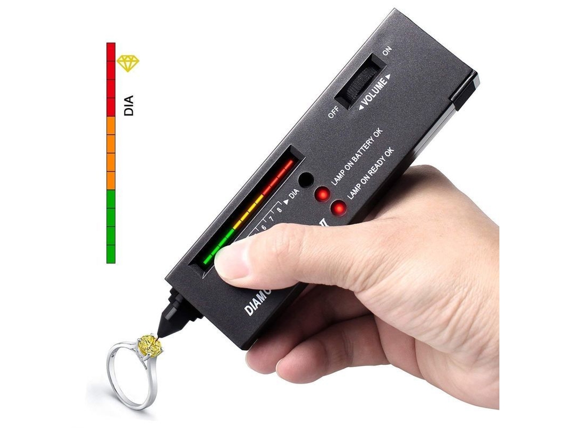 Probador De Diamantes Portátil Selector V2 Para Joyería Con Pantalla Lcd Y Led Detecta Diamantes Reales Contra Simulacros