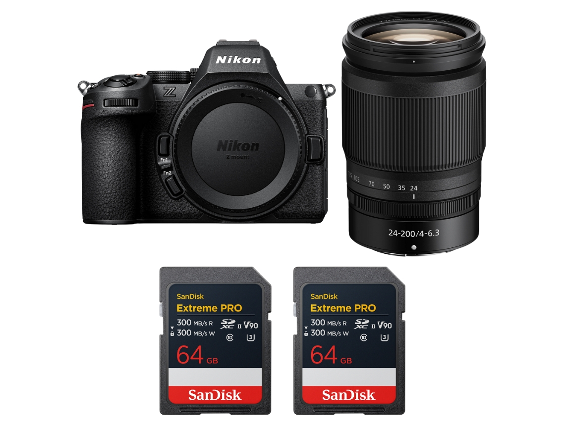 Z5 Ii + 24 200mm F/4 6.3 Vr + 2 Sandisk 64gb Extreme Pro Uhs ii Sdxc + Nikon En el15c + Ebook “20 Dicas para Fotos Que Impressionam” NIKON