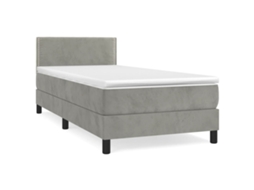 Box Spring Bed, Box Spring Beds Vidaxl Cinzeto Veludo (90 X 200 Cm)