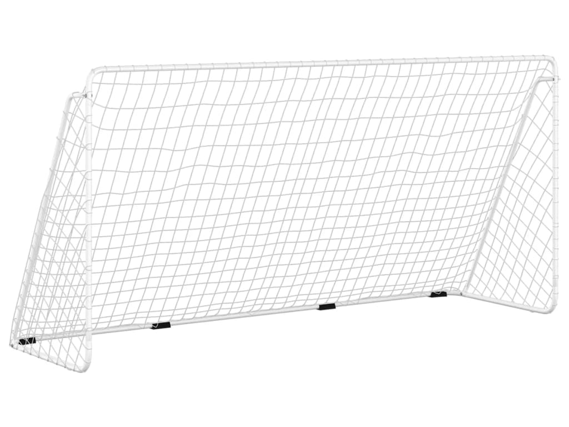 Baliza futebol VIDAXL Branco Aço (366 x 122 x 182 cm)