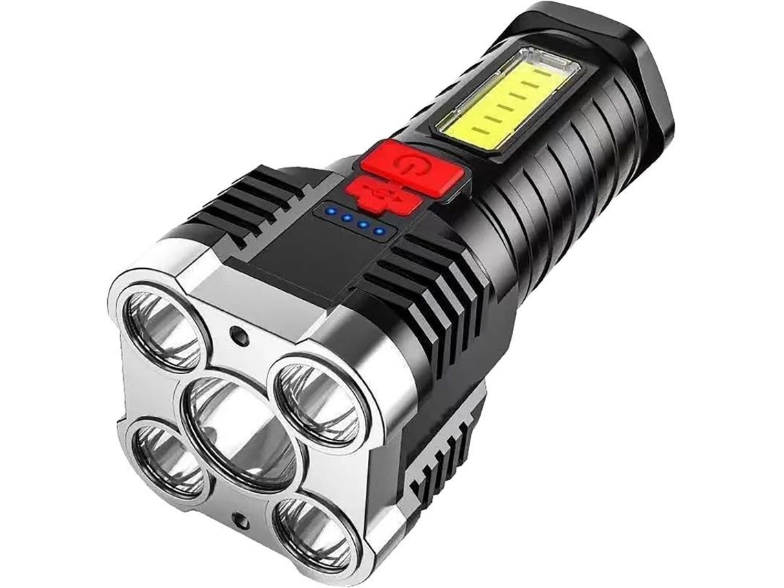 Lanterna de Explosão à Prova de Água, Incandescente, 5 beads, Recarregável, USB