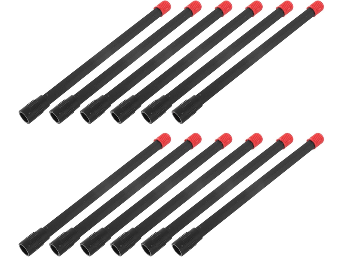 Pacote Com 20 Extensores De Válvula De Pneu 150mm Pretos, Tubo De Extensão De Plástico