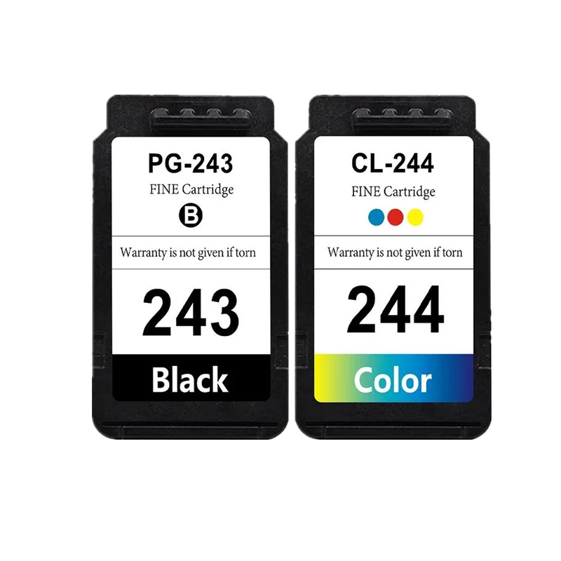 1 Tinteiro Preto, 1 Tinteiro a Cores Pg243 Cl244 para Canon Pg243xl 243xl Cl 244xl para Pixma Ts3120 3122 Mg2522 3022 2922 2920 2520 Tr4522prn MDUG