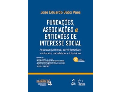 Livro Fundações, Associações E Entidades De Interesse Social De Jose Eduardo Sabo Paes (português)