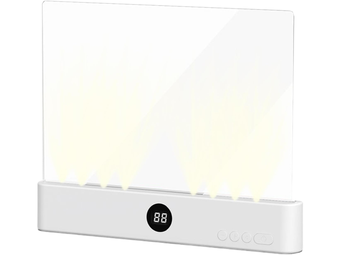 Luminária De Leitura Led Plana Genérica Luz Noturna Em Formato Cunha Para Livros, 3 Cores, Temporizador, Iluminação De