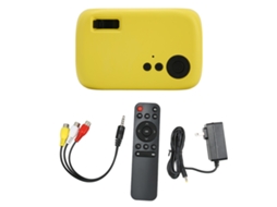 Projetor Mali Portátil M24 com Som Surround 360°, 3000lm, Compatível com Múltiplos Formatos, Plug US