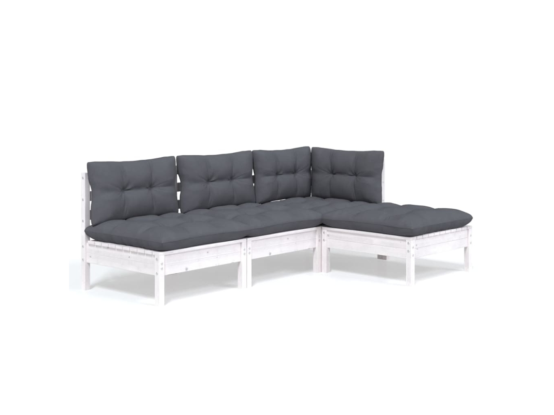 Garden Lounge Set, Garden Lounge Sets Vidaxl Branco Madeira De Pinho (n/a)